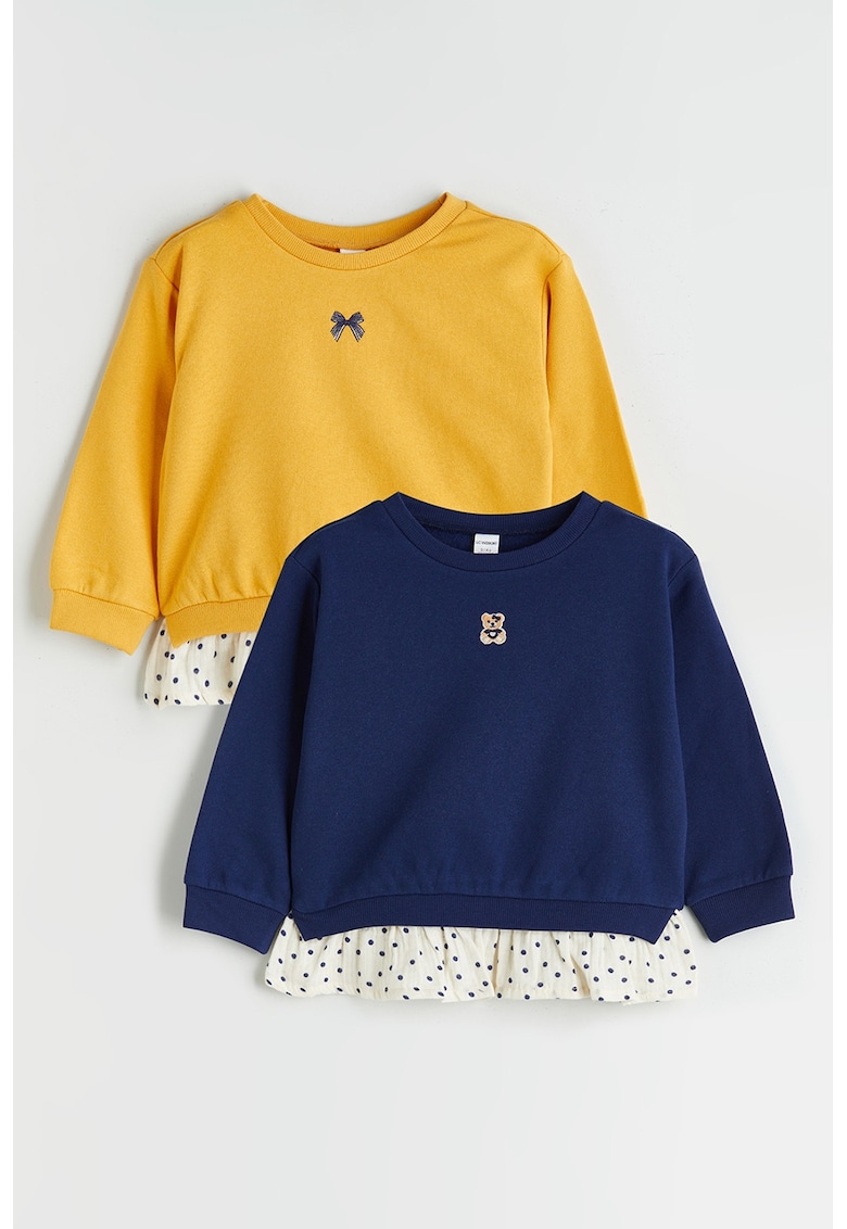 Set de bluza de trening cu terminatii cu volane - 2 piese