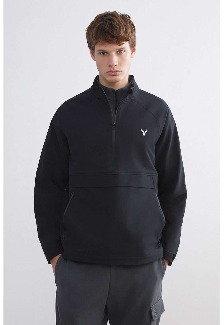 Bluza de trening lejera cu fenta cu fermoar