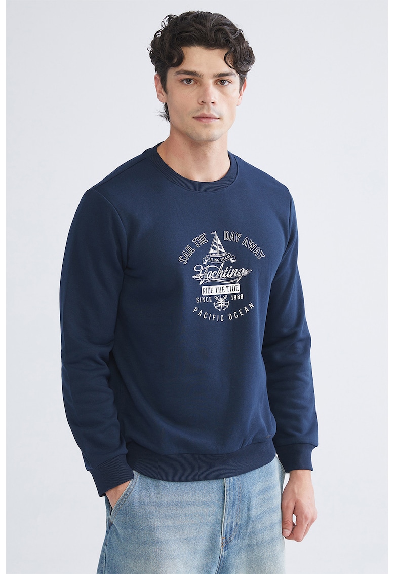 Bluza de trening din amestec de bumbac cu imprimeu