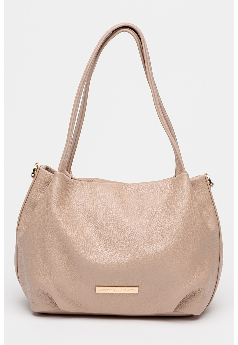 Geanta tote de piele cu bareta detasabila