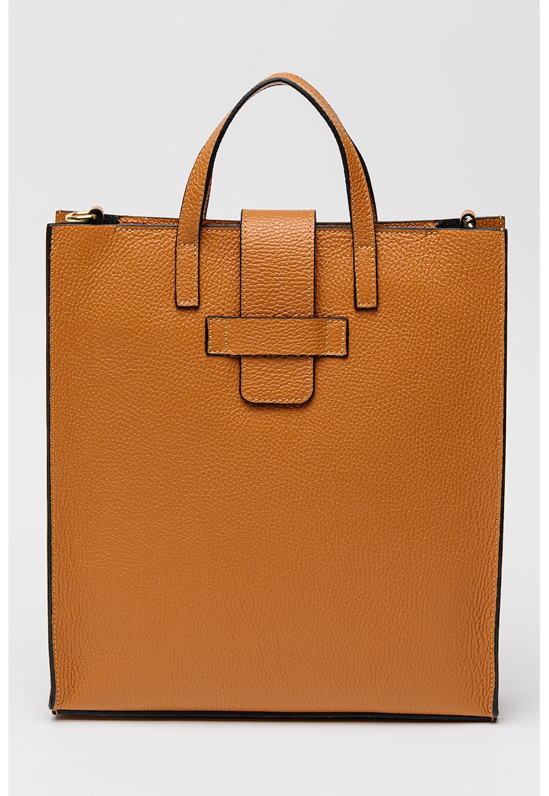 Geanta tote de piele cu bareta detasabila