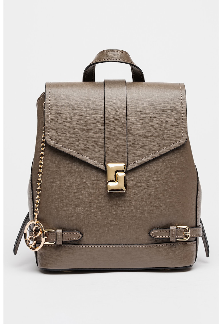 Rucsac de piele cu clapa