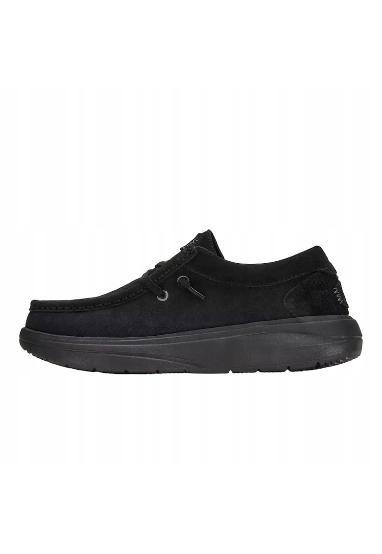 Mocasini Femei Piele Intoarsa Naturala Spuma EVA - Wendy Comf Suede - Negru - Negru