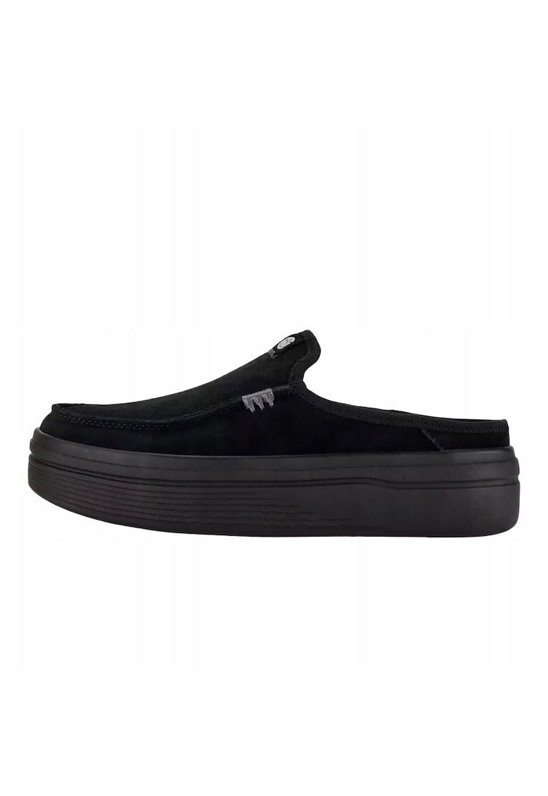 Mocasini Femei Piele Intoarsa Naturala Spuma EVA - Wendy Austin Lift Classic - Negru - Negru