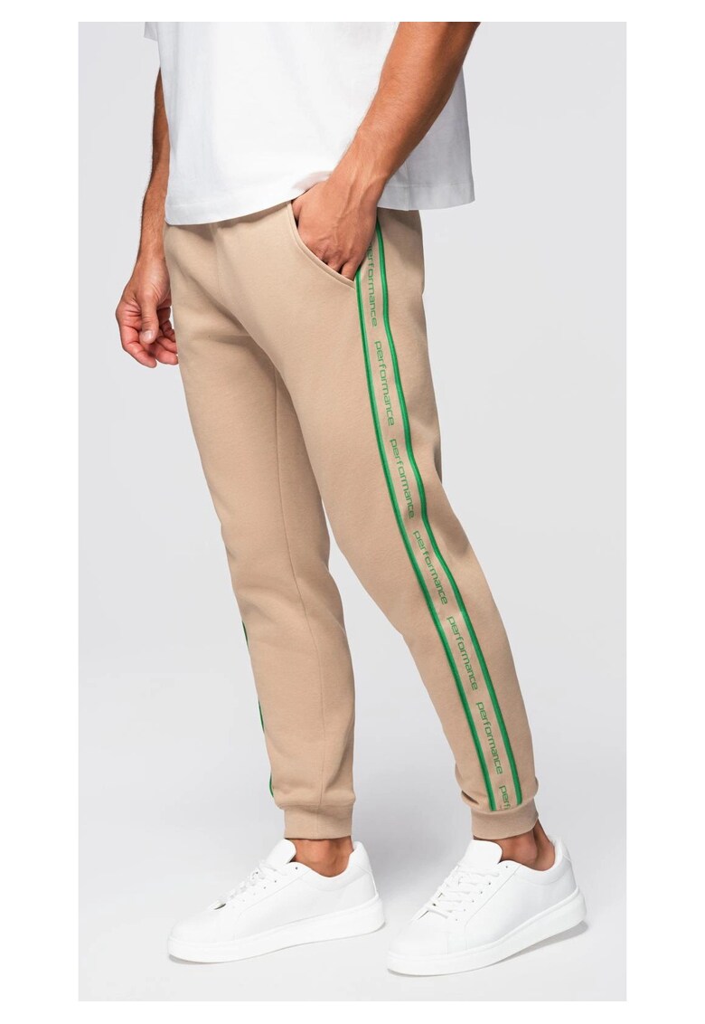 Pantaloni sport jogger cu dungi OM-PASK-0284
