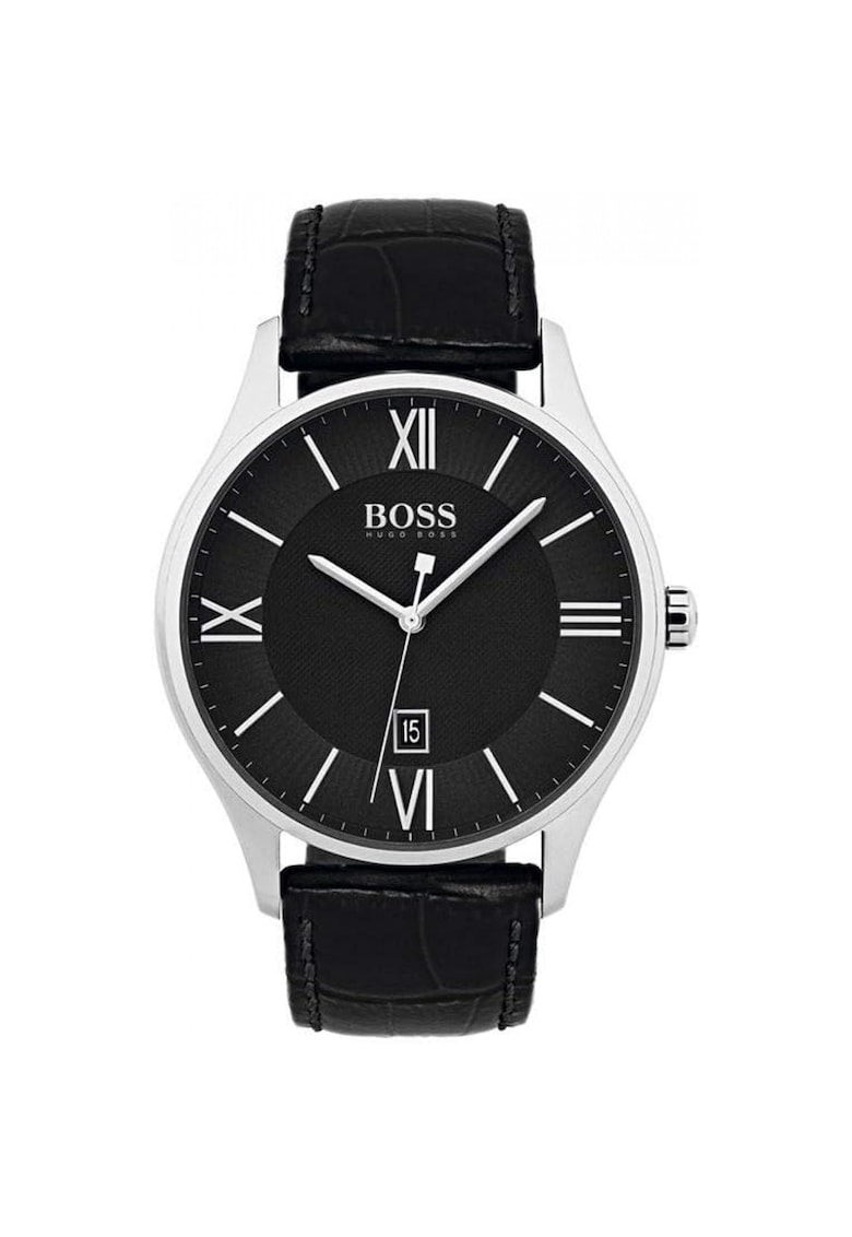 Ceas Barbati Governor - quartz - inox - piele naturala - 43mm