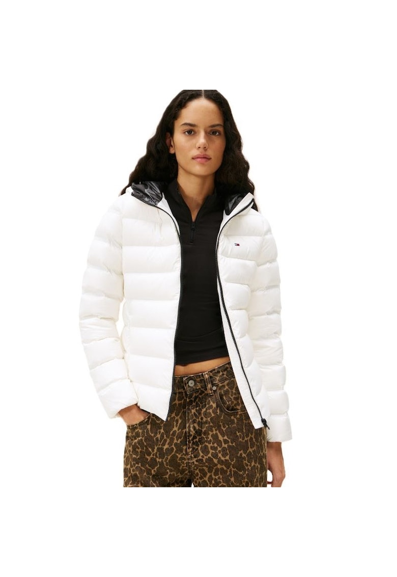 Geaca TJW SLIM HOOD PRNT DOWN JCKT EXT-DW0DW21617-YBL