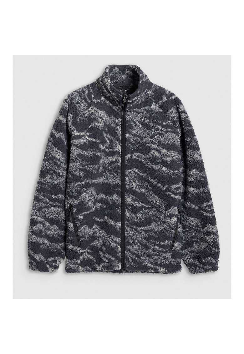 Jacheta sport unisex Sherpa Denim - oversize - culoare albastru denim - marime