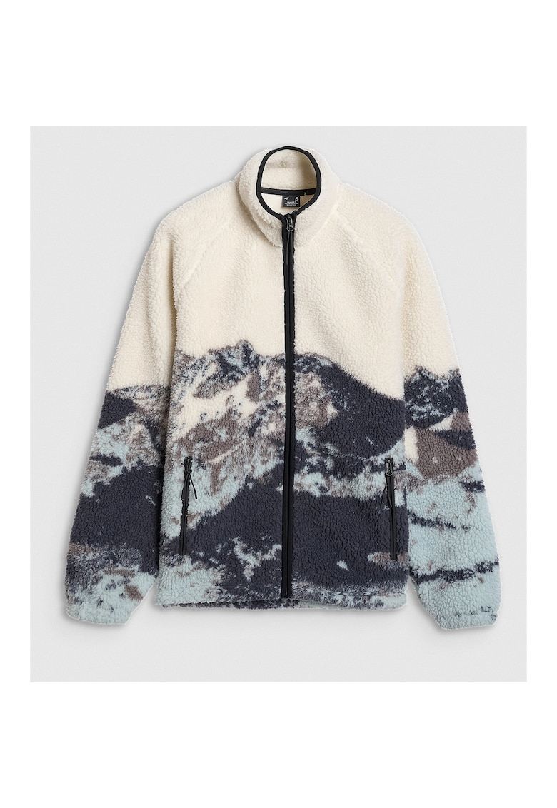 Geaca polar Sherpa - unisex - oversize - multicolor - marime