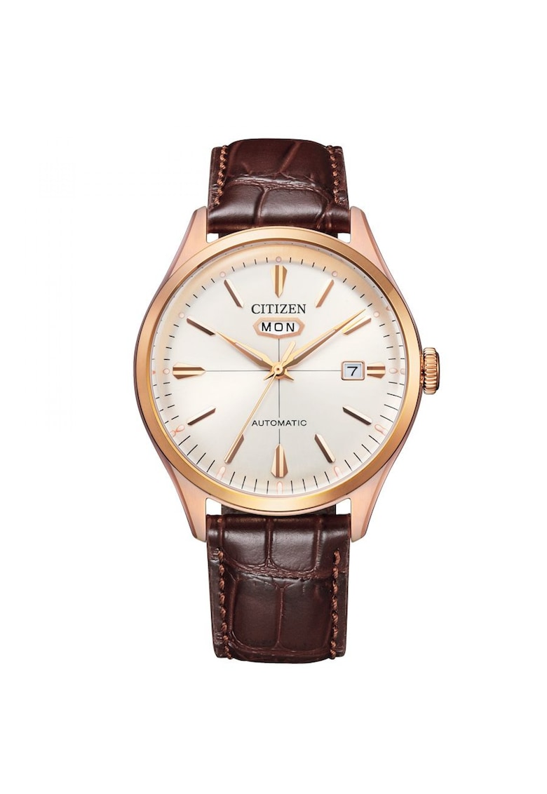 Ceas bărbați - 40mm - inox - piele naturală