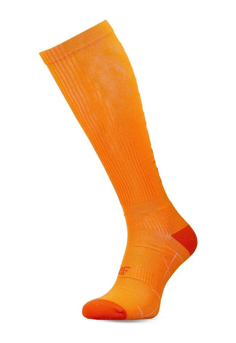 Sosete Compresie Alergare Unisex Material Sintetic - Portocaliu - Uscare Rapida - Genunchi - Marimi 35-46 - SS25