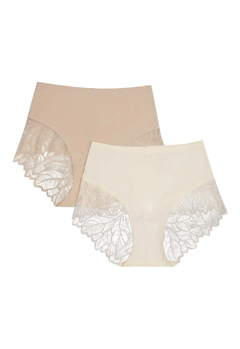 Chiloti dama Pansy set de 2 perechi Bej