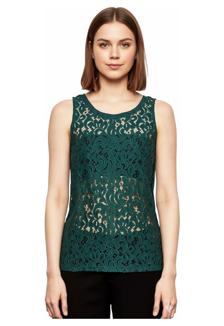 Bluza de dama cu bretele din dantela verde XXL