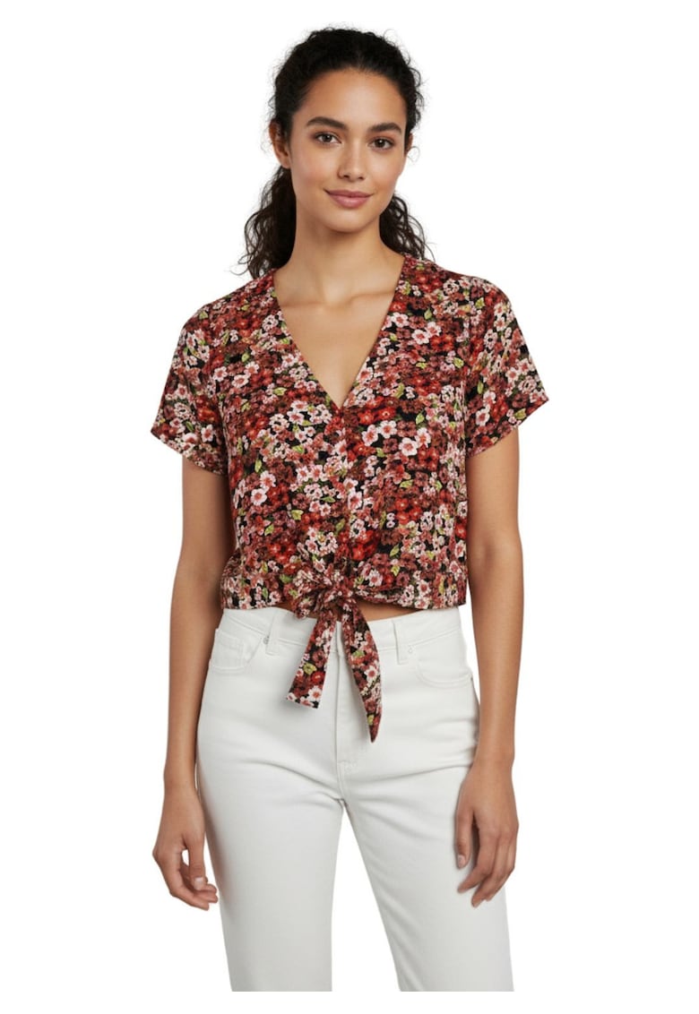 Bluza de dama Simply Easy cu flori - cu legatura - marimea