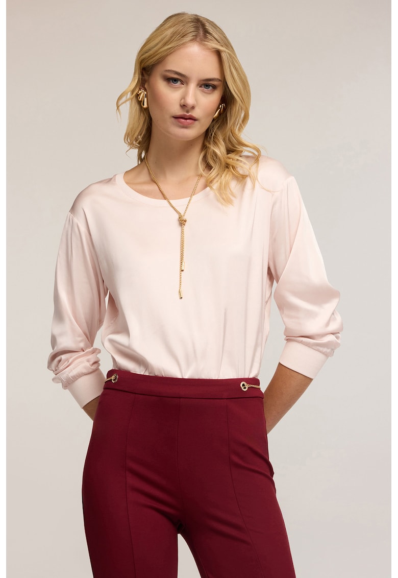 Bluza uni cu decolteu barcuta