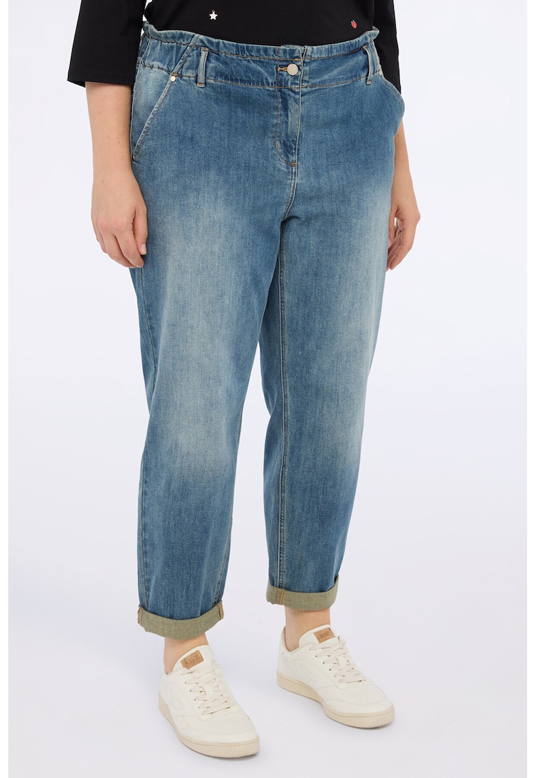 Blugi conici cu aspect decolorat