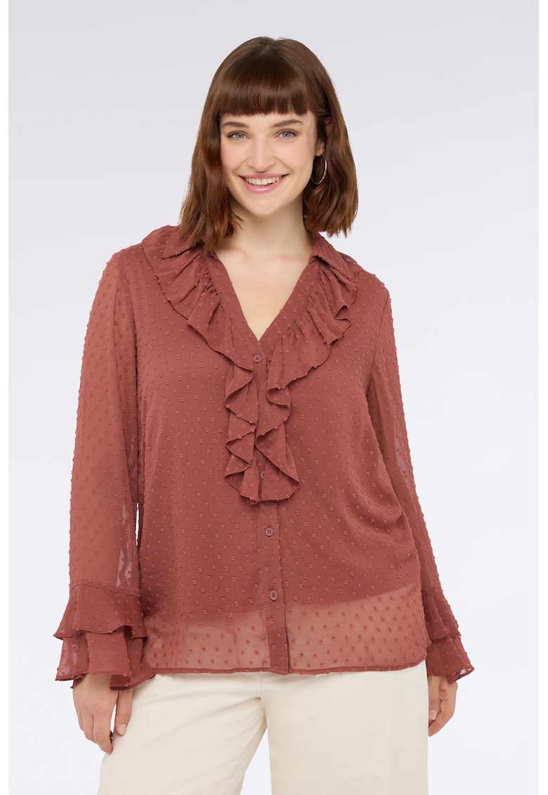 Camasa cu garnituri cu volane