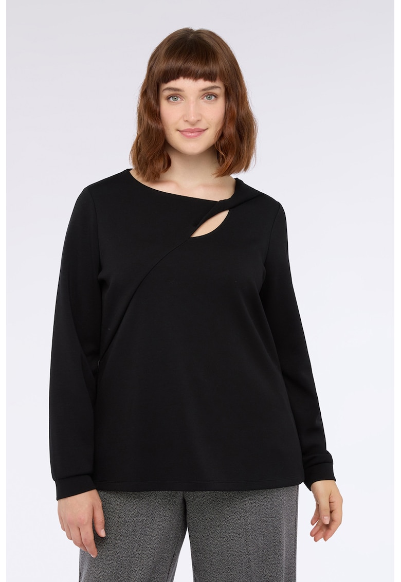 Bluza uni cu decupaj - Negru