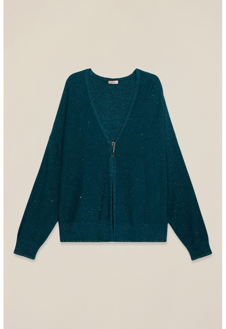 Cardigan cu strasuri si decolteu in V