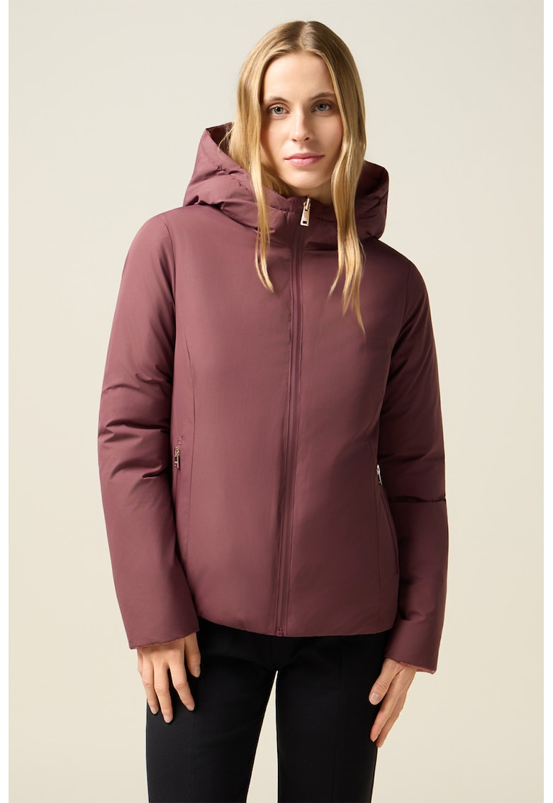 Geaca reversibila cu vatelina si gluga