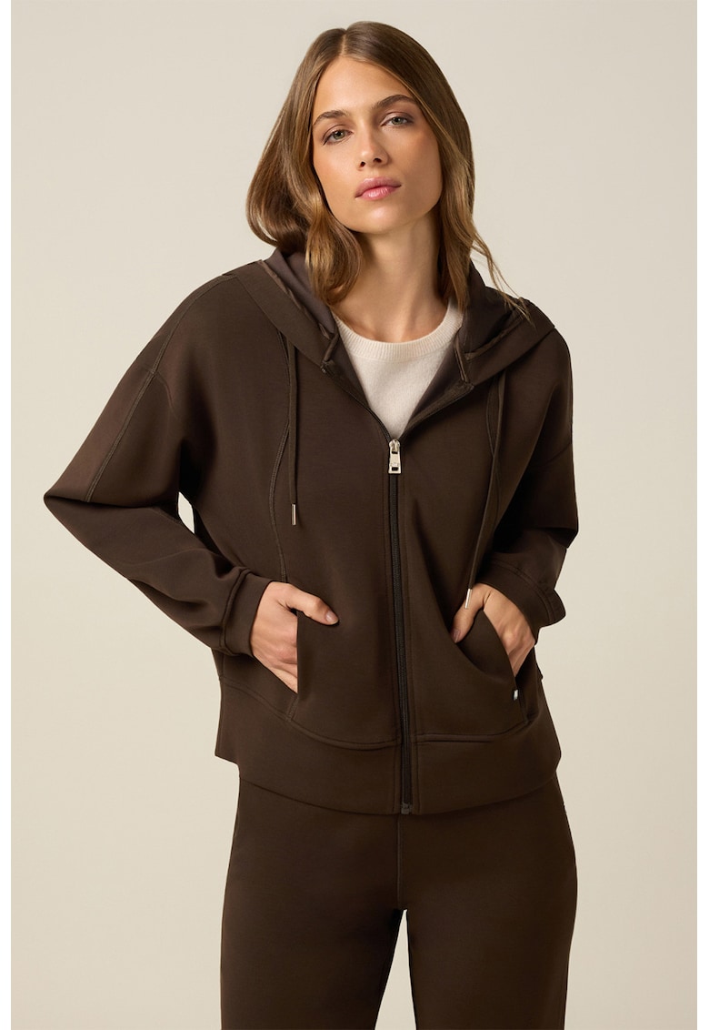 Hanorac regular fit cu fermoar