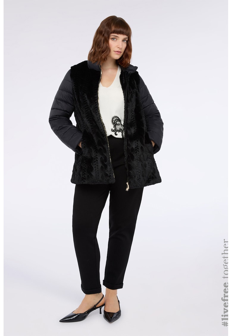 Geaca cu blana sintetica