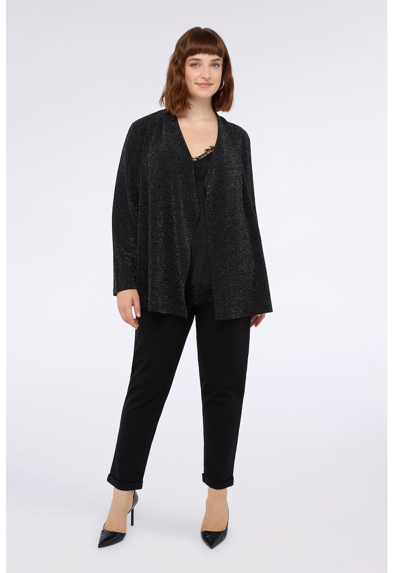Cardigan din lurex - fara inchidere - Negru