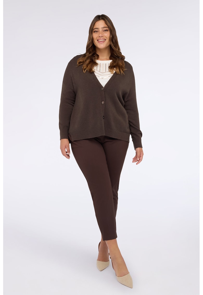 Cardigan cu decolteu in V si nasturi