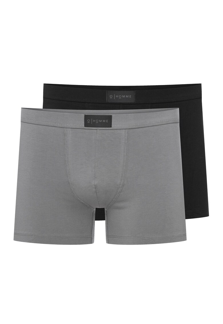 Boxeri barbati (crac mai lung) set de 2 perechi Negru - Gri Savior Homme