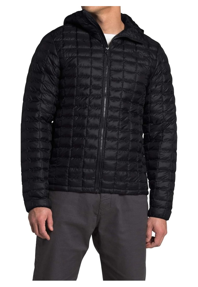 Geaca barbateasca Thermoball Eco Hoodie - neagra - matlasata -
