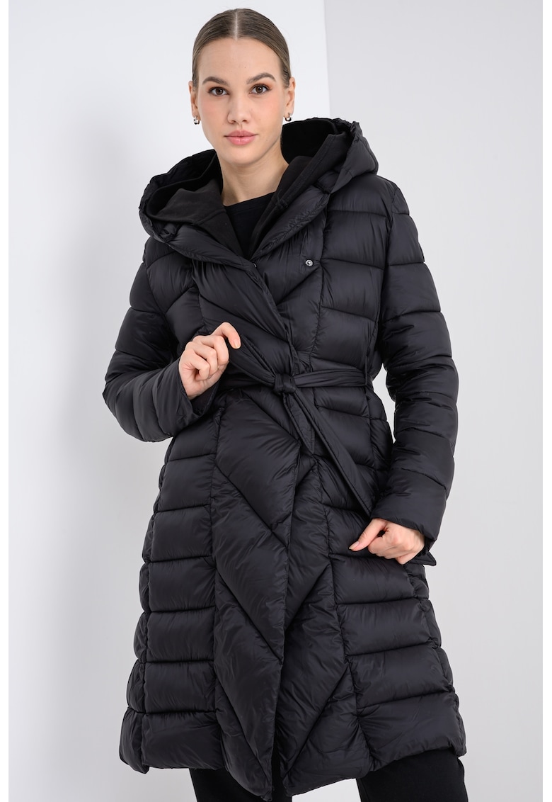 Geaca cu vatelina - gluga si aspect matlasat Adina