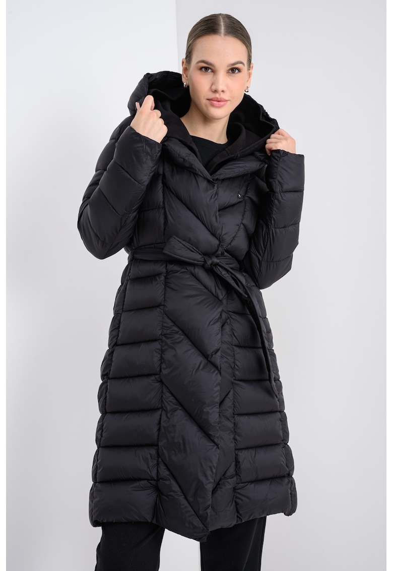 Geaca cu vatelina - gluga si aspect matlasat Adina