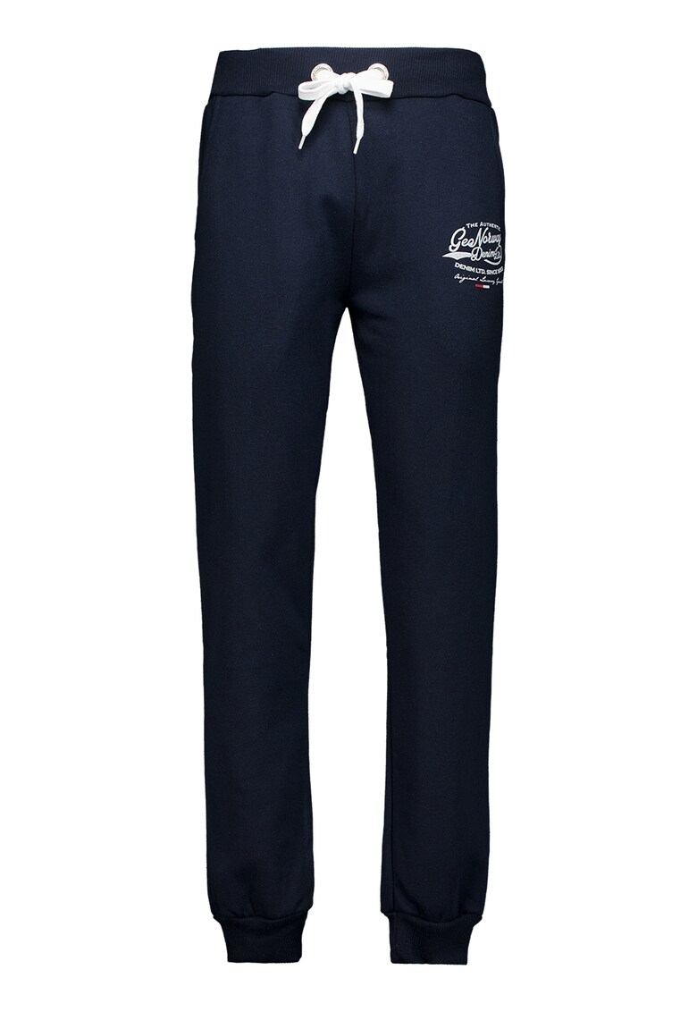 Pantaloni de trening cu buzunare laterale si imprimeu logo Merci