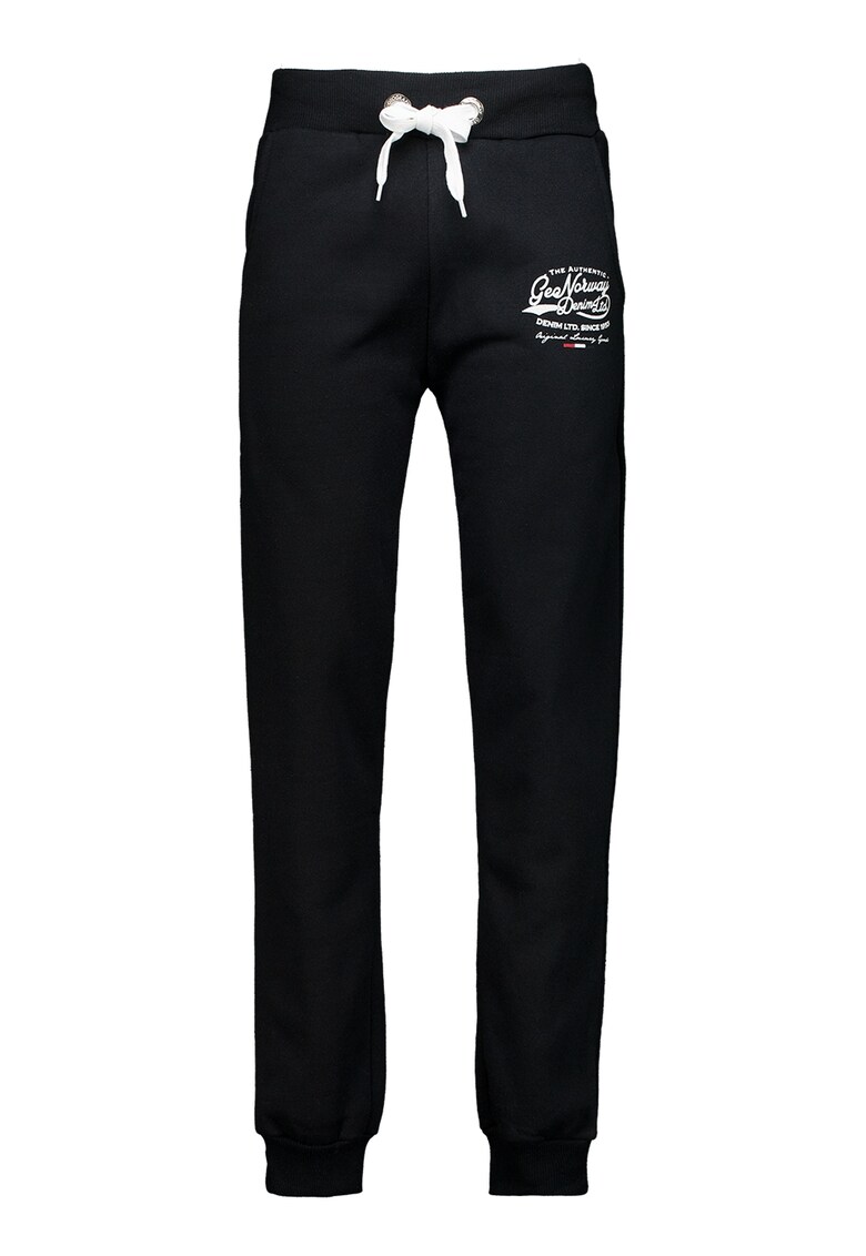 Pantaloni de trening cu buzunare laterale si imprimeu logo Merci