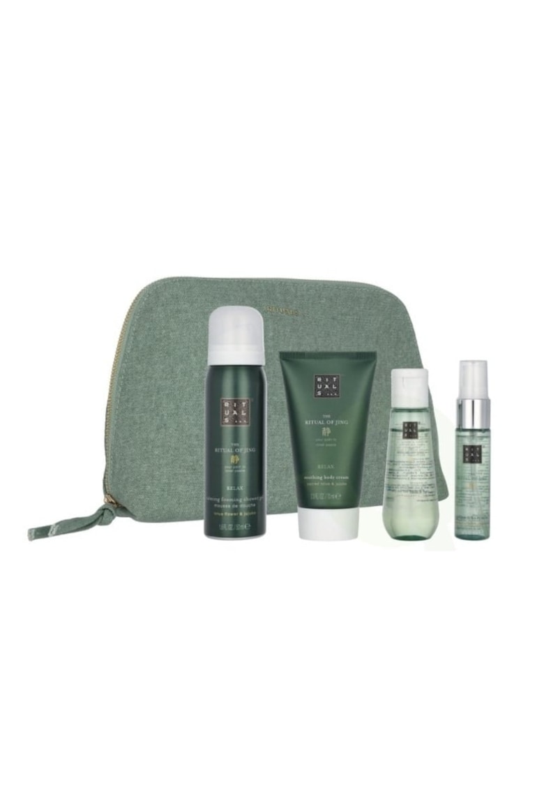 Set cadou  The Ritual of Jing Relax Set – Crema de corp 70 ml - Spuma de dus 50 ml - Ulei uscat 50 ml - Spray Pillow Mist 20 ml
