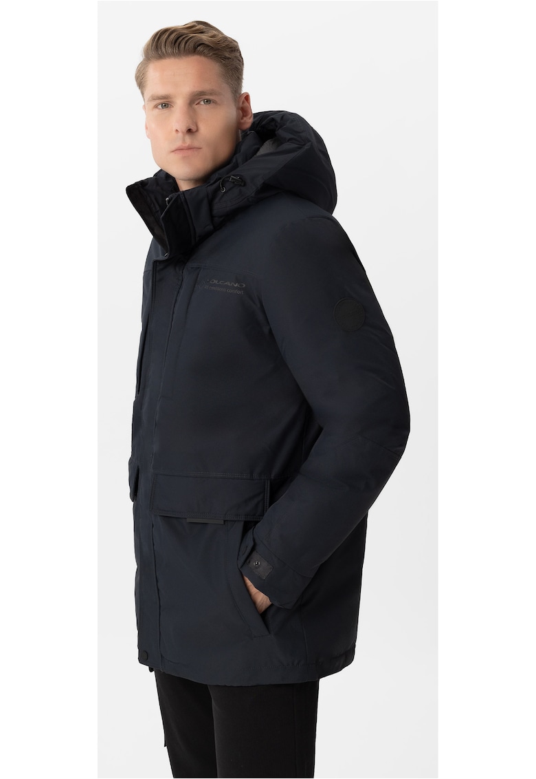 Geaca de iarna impermeabila cu gluga detasabila - barbati - J-Heros - Bleumarin