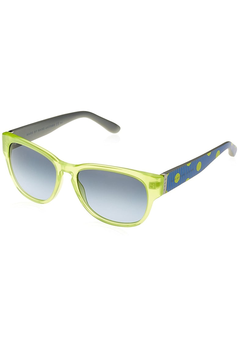 Ochelari de soare verde - lentile gri gradal - set cu etui si stergator - dimensiuni 53x16x140mm