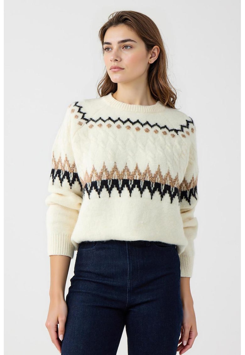 Pulover cu model geometric