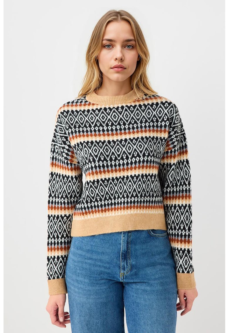 Pulover cu model geometric