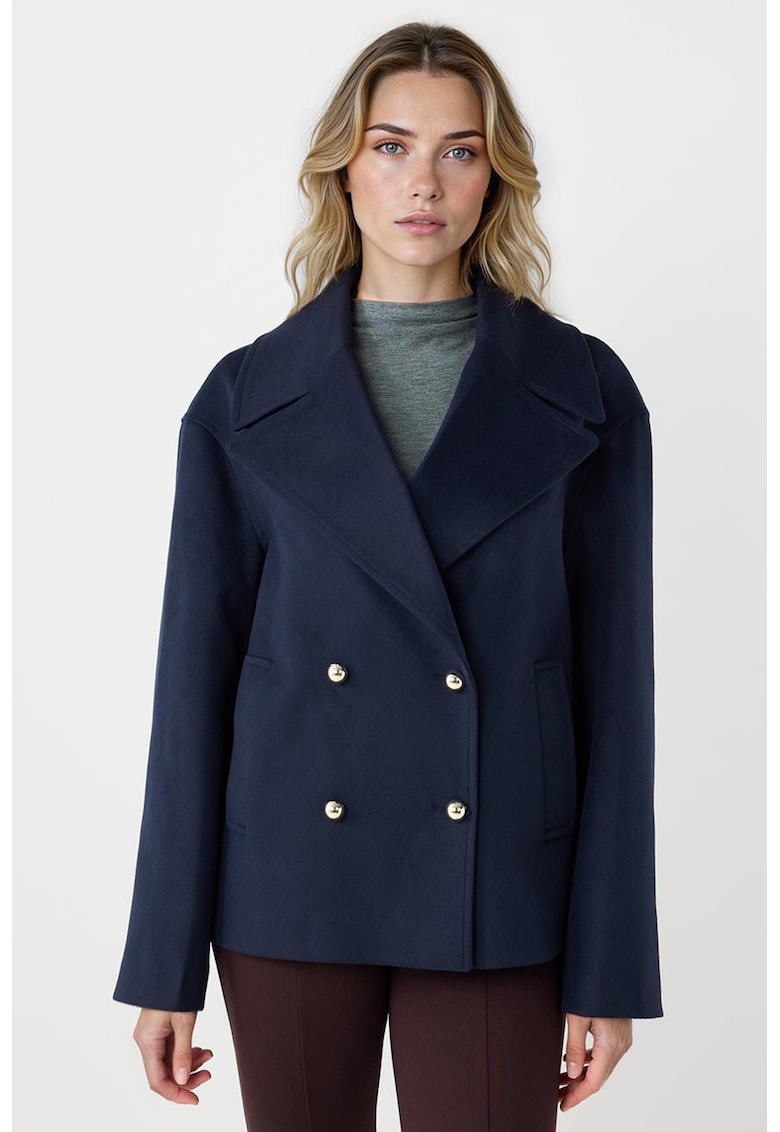 Palton scurt cu doua randuri de nasturi