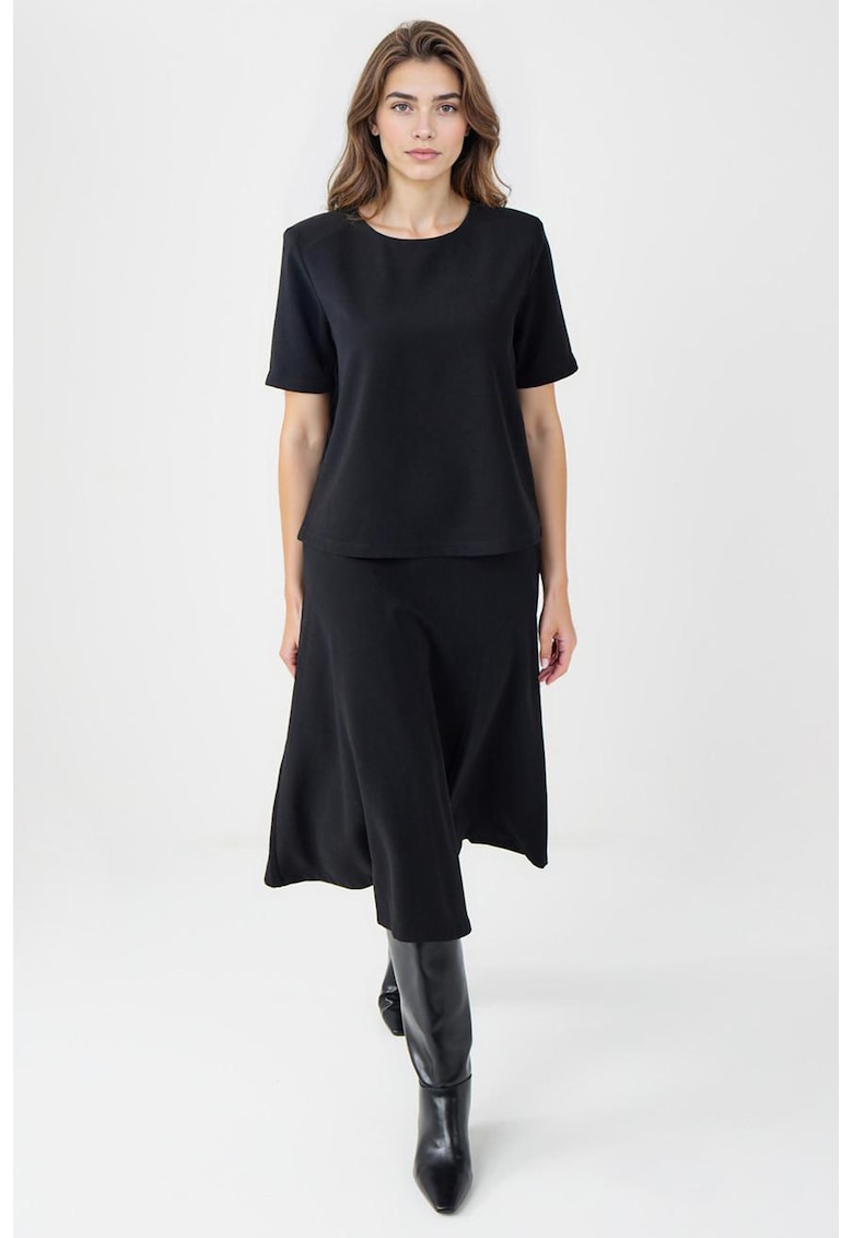 Fusta midi evazata - Negru
