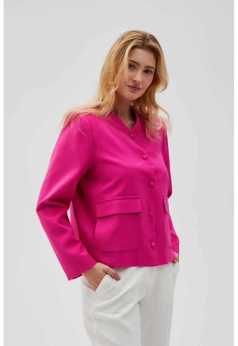 Jacheta roz cu nasturi - Fucsia