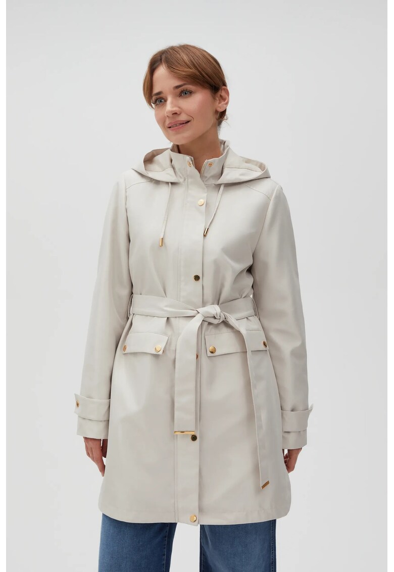 Parka bej z gluga - Bej