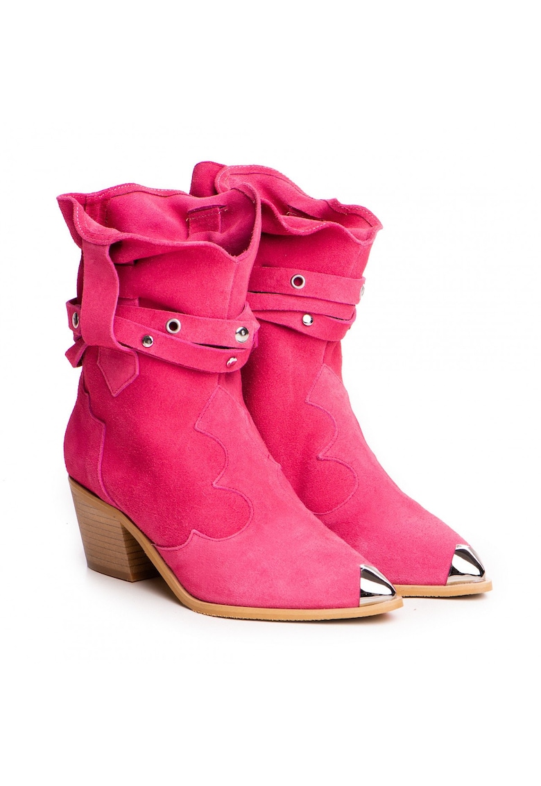 Ciocate din piele intoarsa - cu detalii metalice Emira