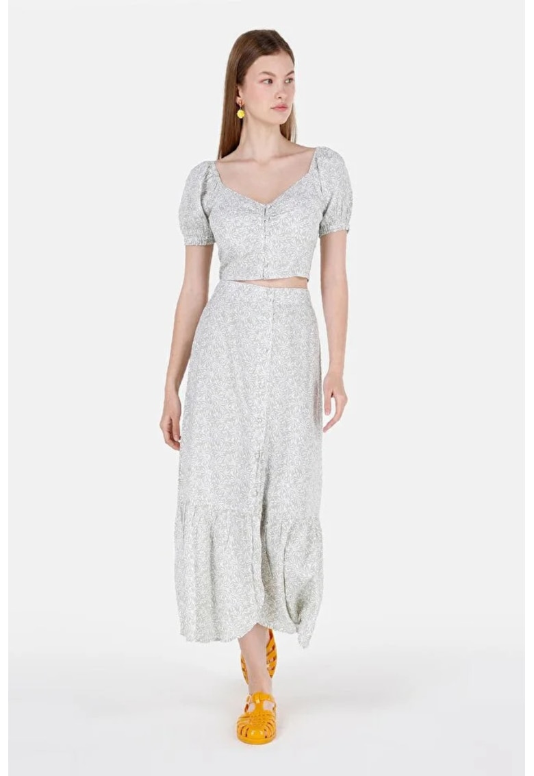 Fusta De Dama Verde Midi Skirt Cl1069206 8684112215204