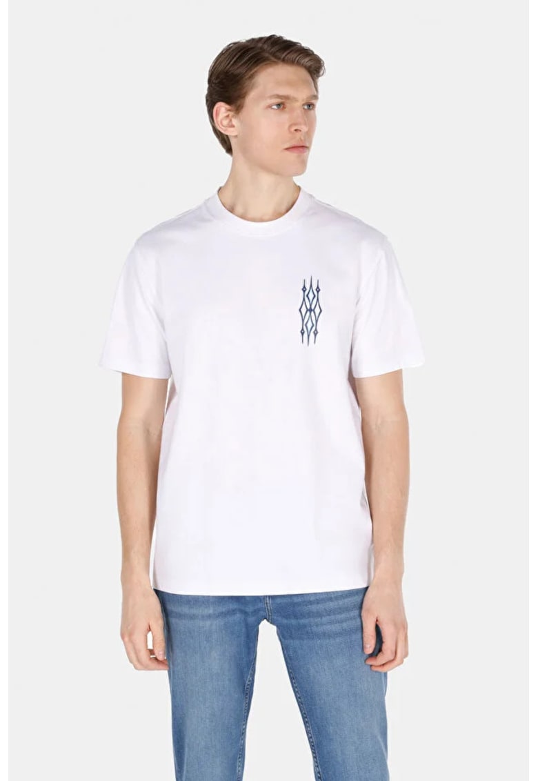 Colins Tricou Cu Maneca Scurta De Barbati Alb Comfort Fit 484719