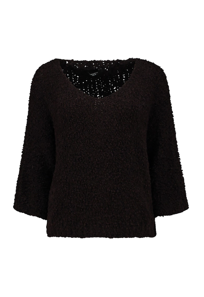 Pulover din amestec de lana si lana alpaca cu decolteu in V