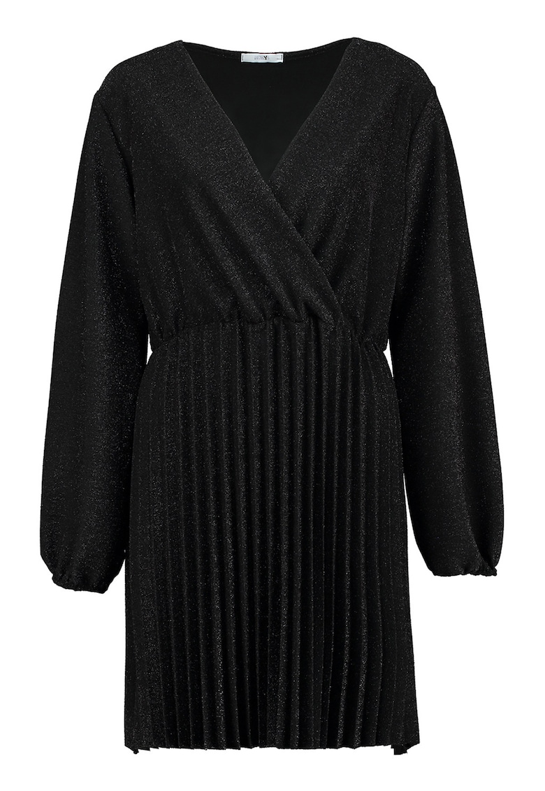 Dresses - Rochie cu decolteu in V si pliuri