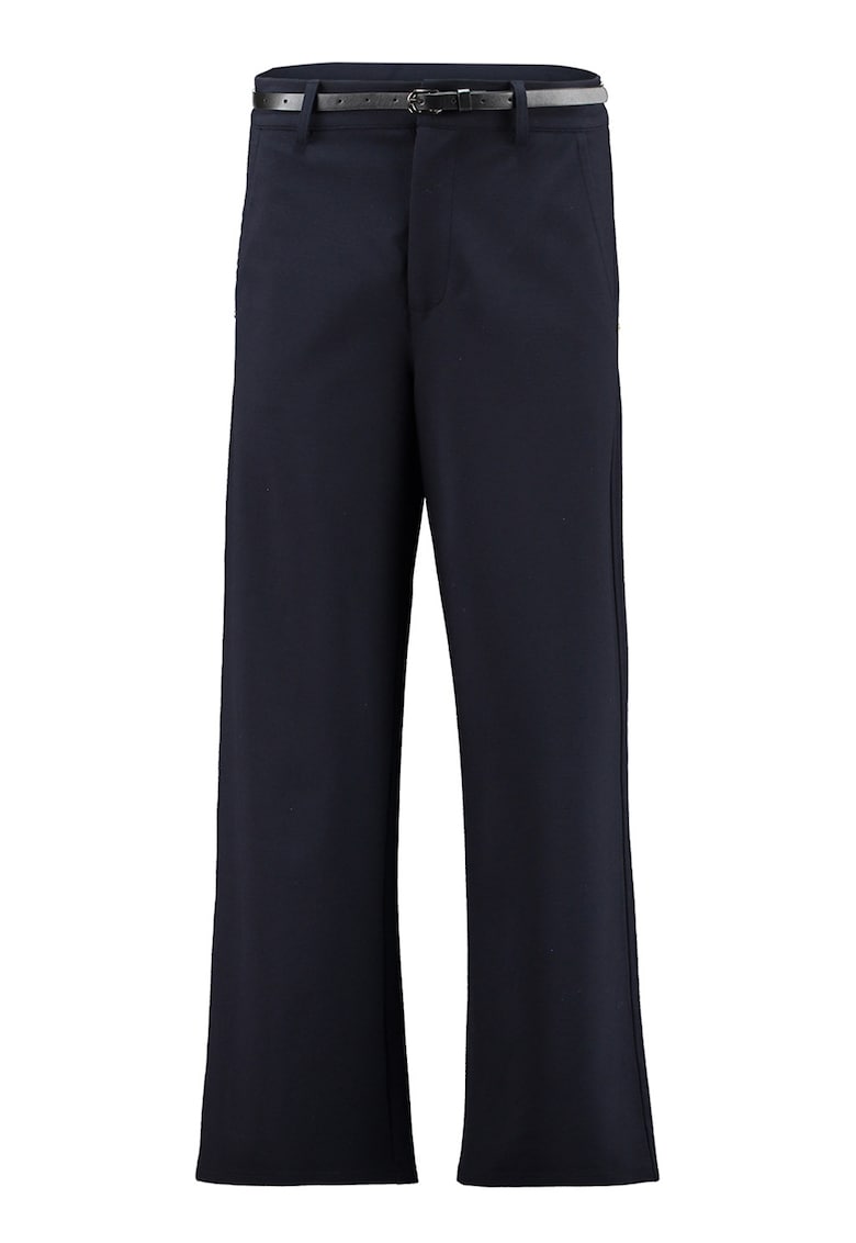 Pantaloni evazati cu model uni