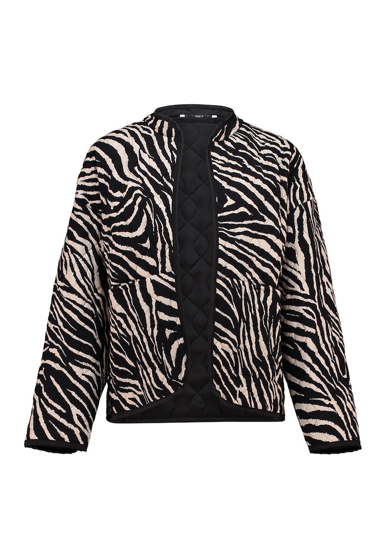 Jacheta fara inchidere cu imprimeu leopard